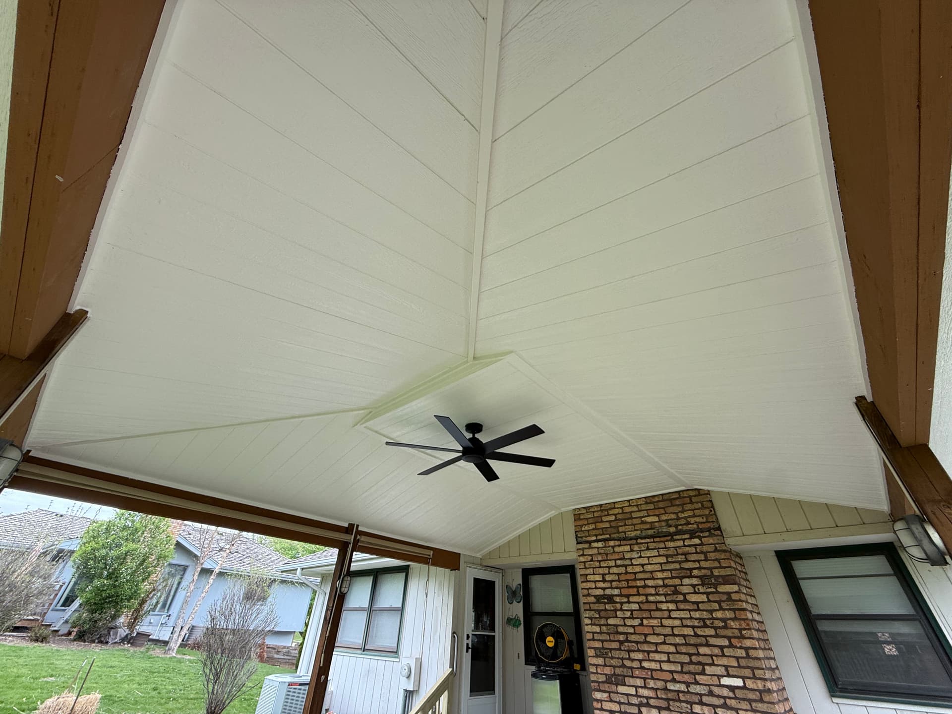 Gallery photos for Backyard Patio Ceiling Cover With Vinyl Under Decking and Fan: Image #3