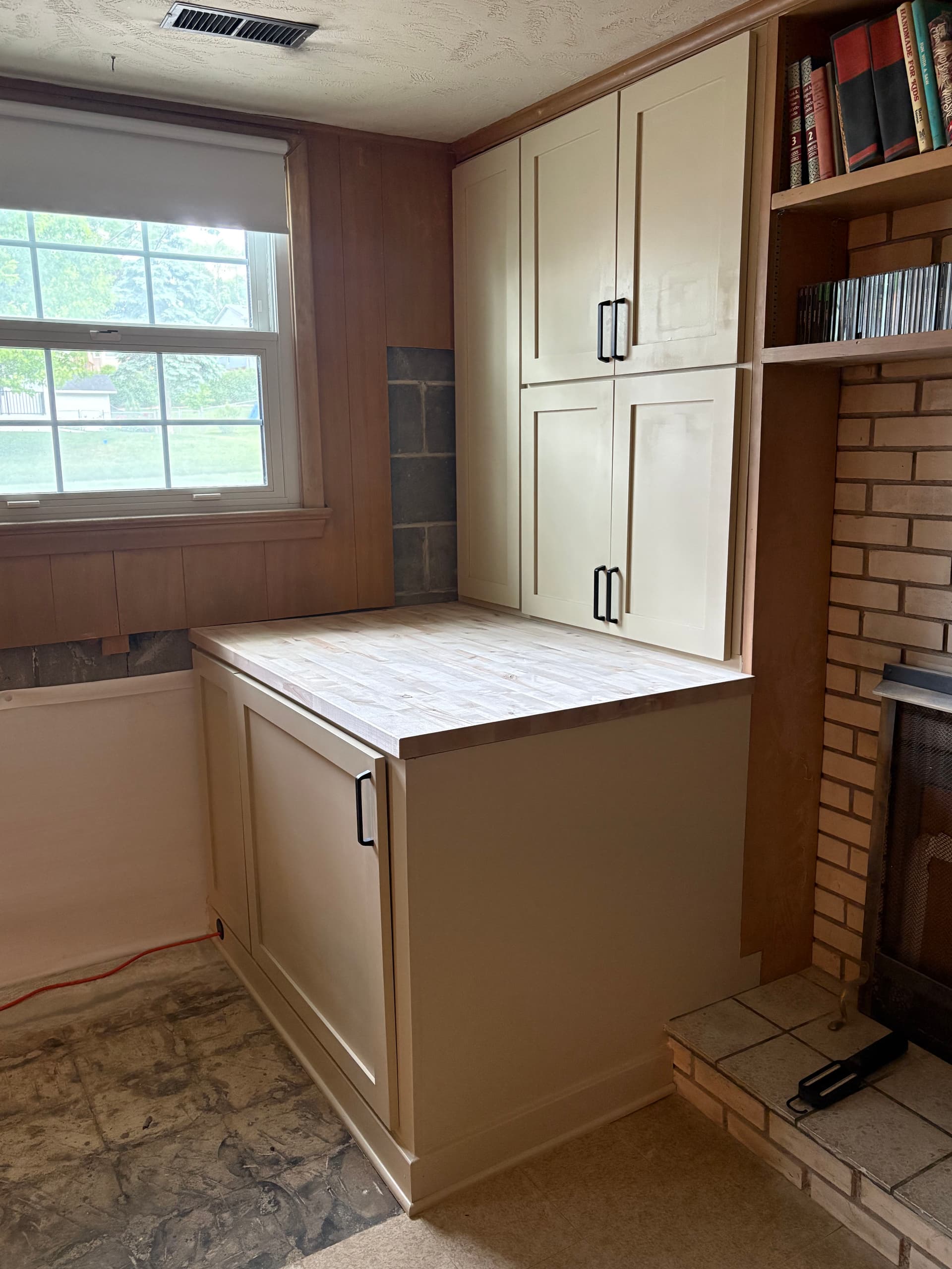 Custom Basement Cabinets Built to Hide a Sump Pump
