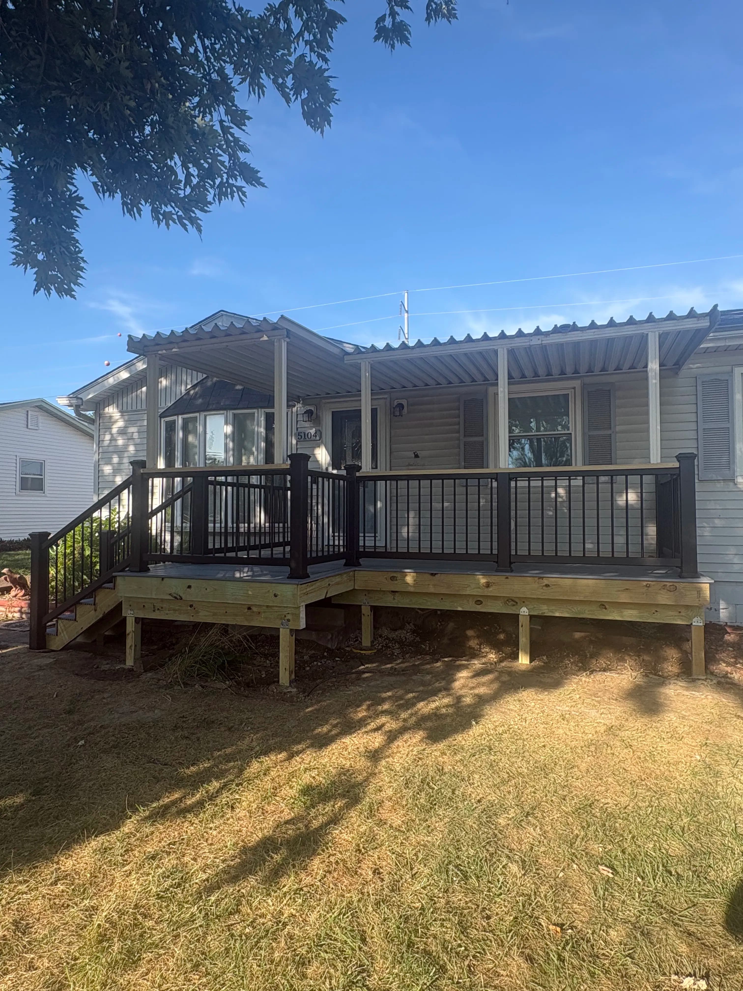 Project New Trex Porch and Deck Built Ground Up image